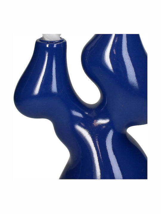Candle Holder Ceramic in Blue Color 18.7x30.4x13cm 1pcs