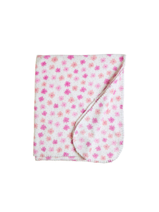Tender Comforts Blanket Nursery Swaddling Blankets Velvet Pink with Animal 75x90cm
