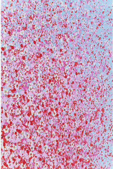 Canvas Picture Flower Boat Blue Pink 30x40cm