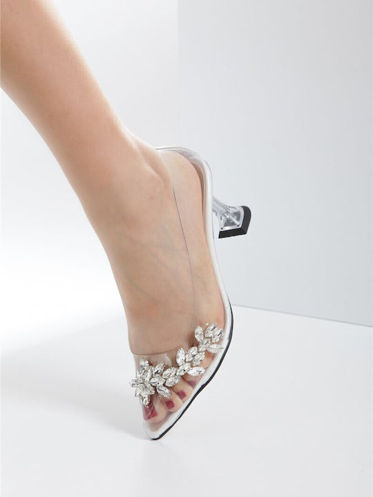 Leder Pumps Weiß