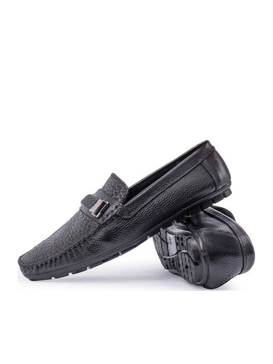 Leder Herren Mokassins in Schwarz Farbe