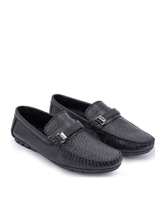 Leder Herren Mokassins in Schwarz Farbe