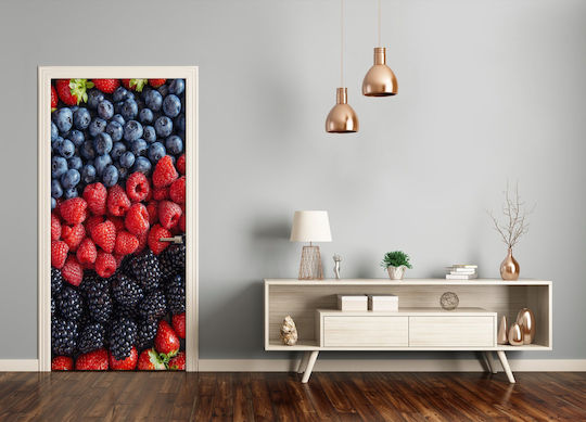 Decorative Sticker Door Forest Fruits 85x205cm Tulup