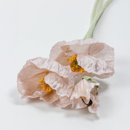 Poppy Λουλουδι Τεχνητο 61 Polyester Ροζ Ανοιχτο Σετ 12 Τμχ 030890 Polyester