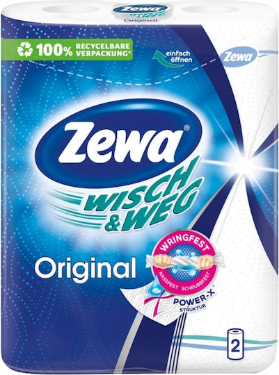 Wisch & Weg Original Prosoape de Hartie de Bucatarie 2 Role 2 Straturi (188g/Rolă) 4006670363151