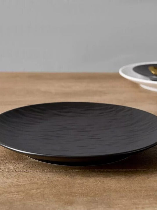 Viosarp Plate Shallow Oval made of Melamine Gray 35.5x35.5cm
