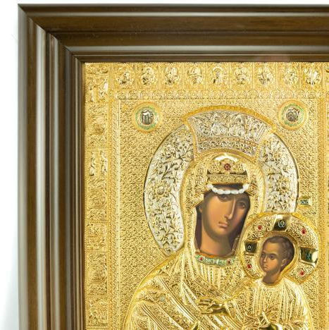 Panagia Vemataryssa Replica of Miraculous Icon Authentic Product of Vatopedi Monastery Holy Great Monastery Vatopedi 030401000006 38 X 27 Cm
