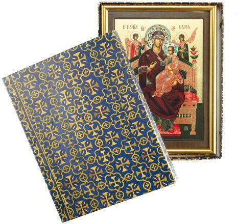 Panagia Pantanassa Replica of Miraculous Icon Authentic Product of Vatopedi Monastery Holy Great Monastery Vatopedi 30405000082123 33 X 26 Cm