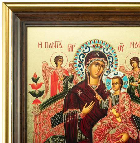 Παναγία Παντάνασσα Αντίγραφο Θαυματουργής Εικόνας Αυθεντικό Προϊόν Μονής Βατοπαιδίου Holy Great Monastery Vatopedi 30405000083123 41 X 32 Cm