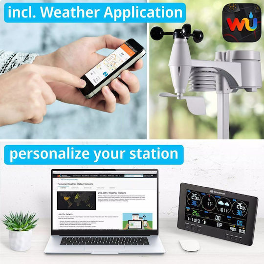 Bresser Wireless Digital Tabletop Black Weather Station