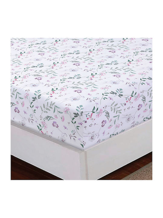 Casa Colori Sheet Semi Double with Elastic 120x200+30cm. Blooming Touch Floral