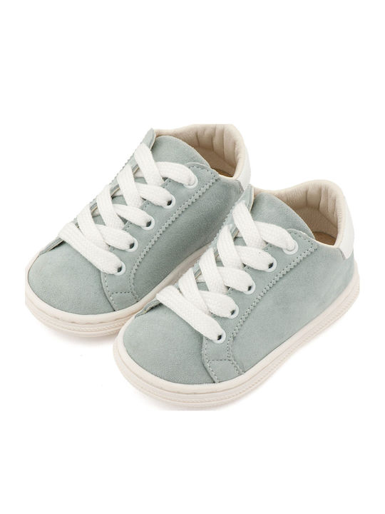 Babywalker Green Baptism Leather Sneakers
