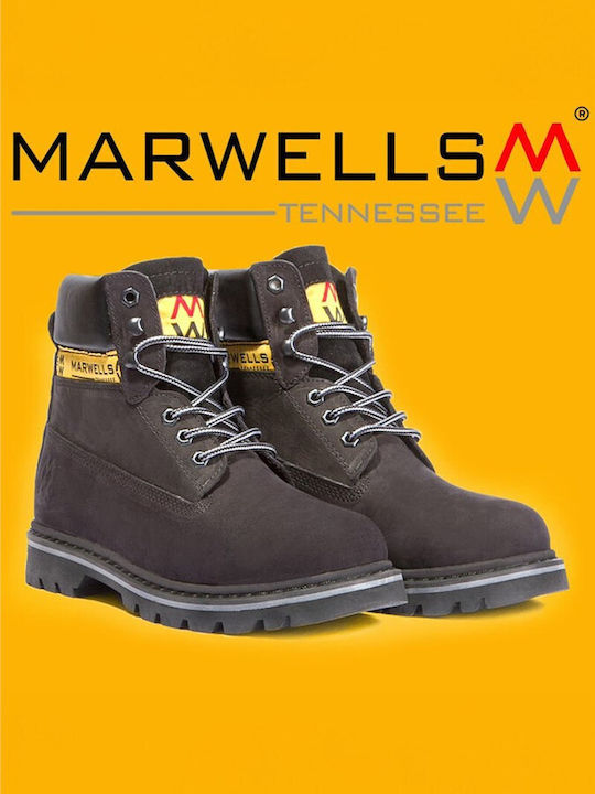Marwells Herren Wanderschuhe Schwarz
