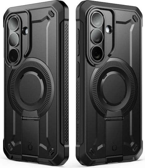 Supcase 360 Full Cover Σιλικόνης / Πλαστικό Σετ με Τζαμάκι Μαύρο (Galaxy S26+)