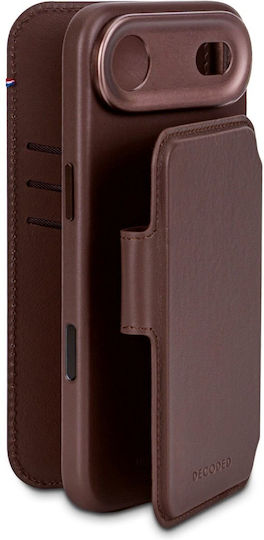 Decoded Magsafe Leather Folio Case Iphone 17 Air Detachable Shell Dark Brown