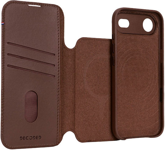 Decoded Magsafe Leather Folio Case Iphone 17 Air Detachable Shell Dark Brown