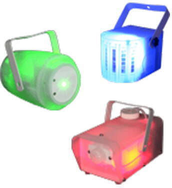 Ibiza Light Set 3 Led Effects Fog Machine Laser Rgbw Effect