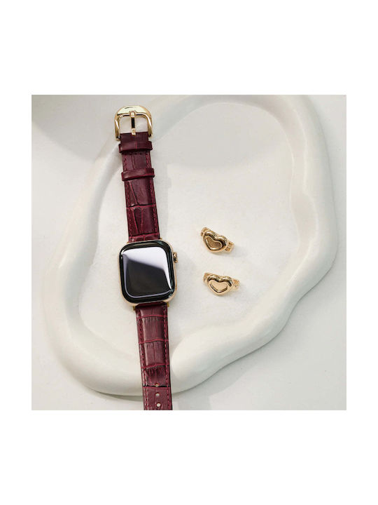 Burga Armband Leder Gold (Apple Watch 4/5/6/7/8/9/10/11, SE, Ultra)