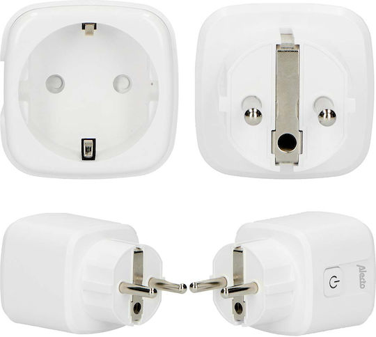 Alecto Смарт Wi-Fi Контакт Smart-plug10 16A 3680W Бял