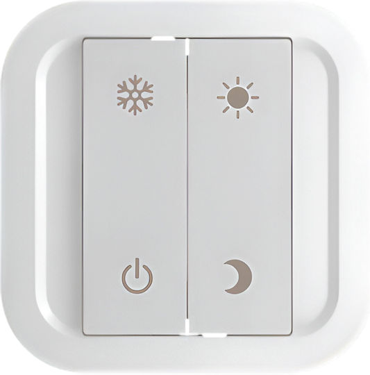 Nodon 2-button Wireless Wall Switch Zigbee System White