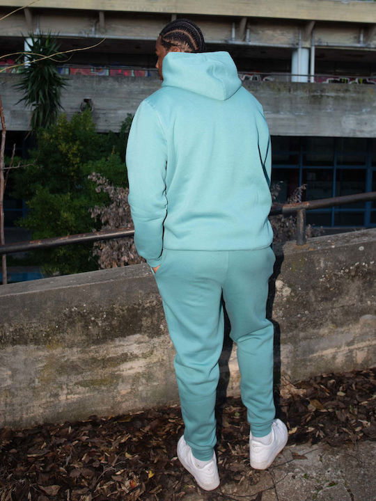 Φούτερ με Κουκούλα Teal