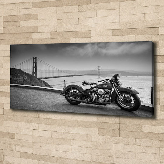 Tablou Decorativ De Perete Pânză De Înaltă Calitate Motocicletă 125x50 Cm