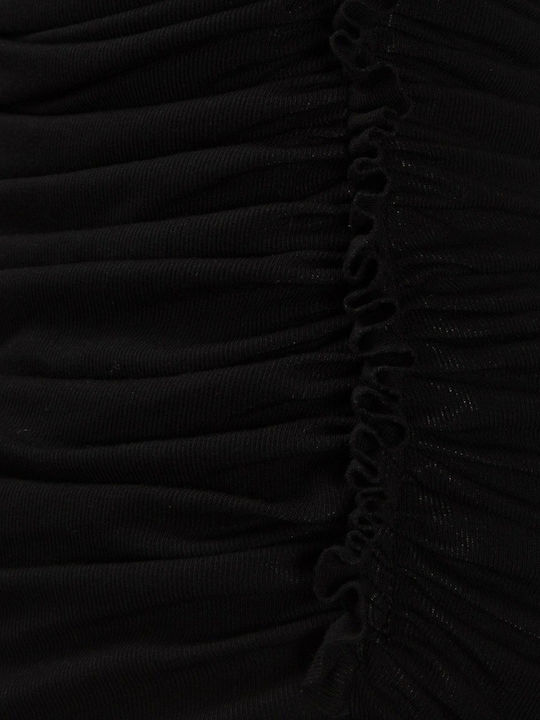 Damen Bluse Kurzärmelig Schwarz
