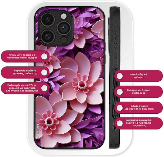 Калъф Sonique 3D Flower Series Oppo Reno14 5G Розов