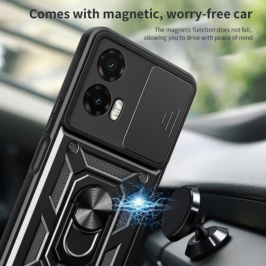Magnetic Back Cover Μαύρο (Moto G35)