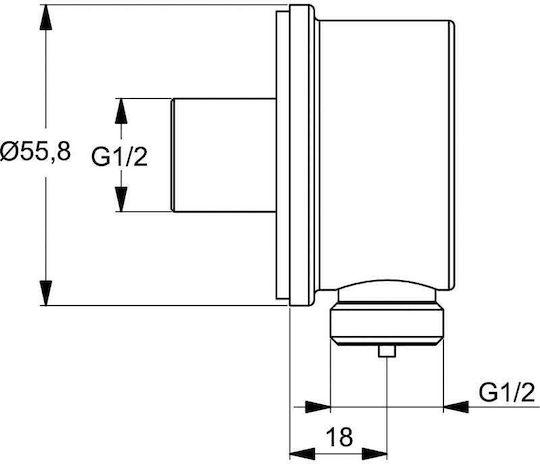 Ideal Standard Σετ Μίκτης, Τηλέφωνο & Κεφαλή Ντουζ Εντοιχισμού για Ντουζιέρα Γκρι 3800861089735