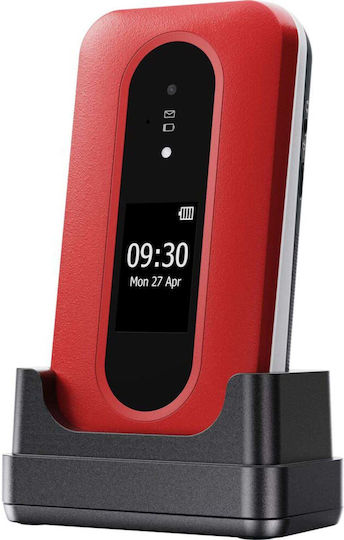 Doro Leva L30 Single SIM Κινητό με Κουμπιά Red White