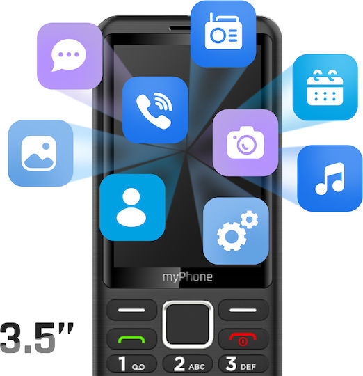 MyPhone 3510 LTE Dual SIM Κινητό με Κουμπιά Μαύρο