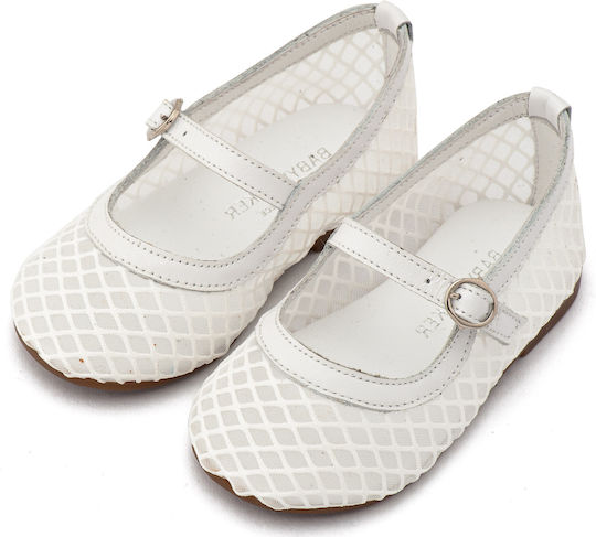 Babywalker White Baptism Fabric Pumps