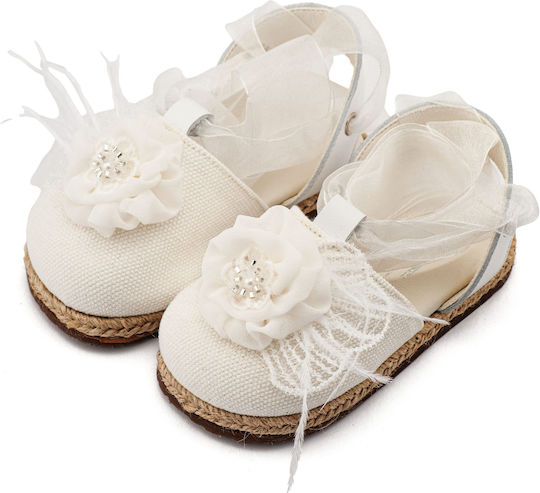 Babywalker Баптистки Кожени Еспадрили Бели