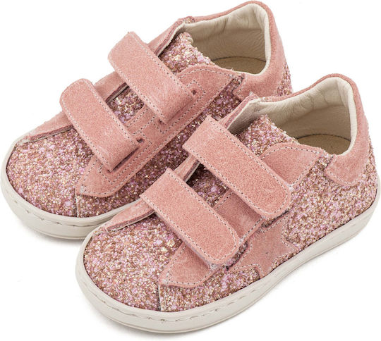 Babywalker Βαπτιστικά Δερμάτινα Sneakers Ροζ
