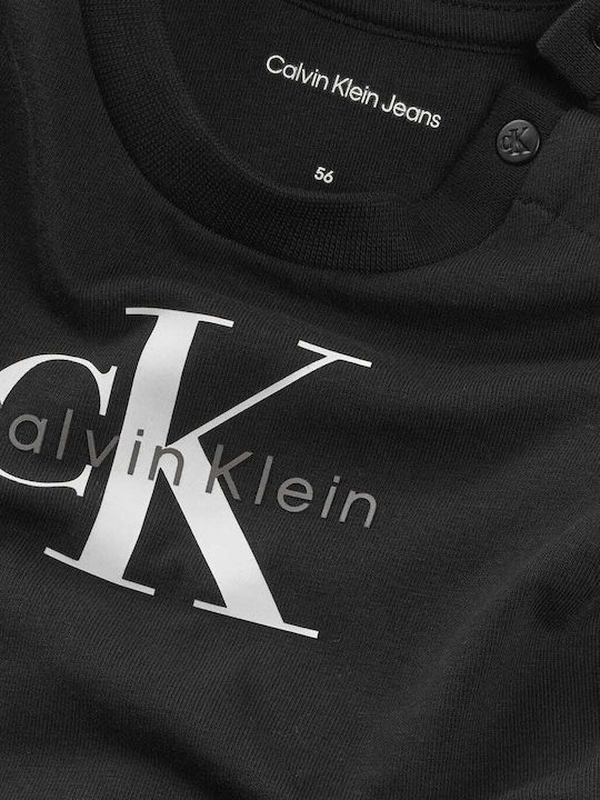 Kinderhemd Langarm Schwarz Monogram