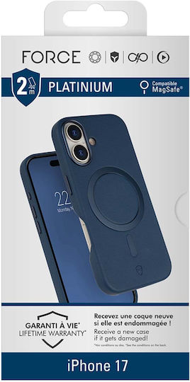 Force Case Platinum Калъф Iphone 17 Съвместим с Magsafe Удароустойчив 2м Тъмносин
