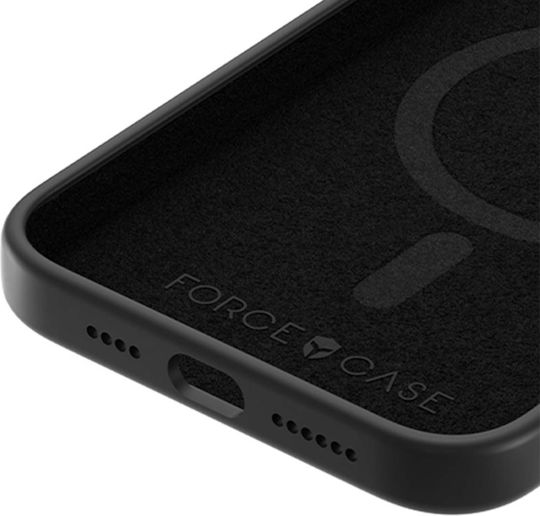 Force Case Silikon Handyhülle Iphone 17 Pro Kompatibel mit Magsafe Stoßfest 2m Schwarz