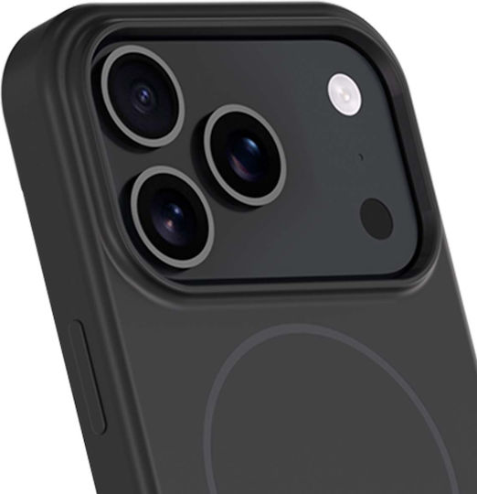 Force Case Silikon Handyhülle Iphone 17 Pro Kompatibel mit Magsafe Stoßfest 2m Schwarz