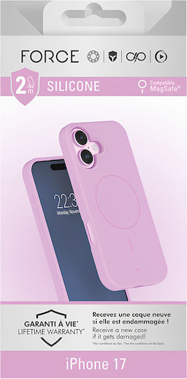 Force Case Magsafe Case Iphone 17 In Ultra-resistant Silicone 2m Light Purple