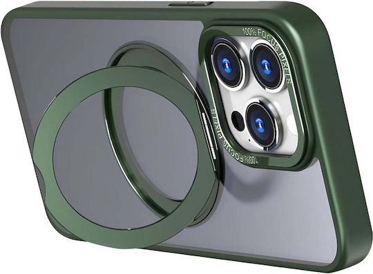 Jaym Magsafe Handyhülle iPhone 16 Drehbarer Ring Ständer Grün