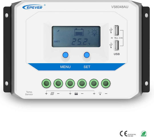 Regulator De Incarcare Solar Pwm 12/24v Dc 45a Epever Vs4524au