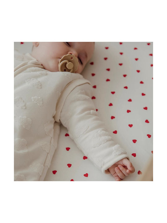 Meyco Baby Sheet Crib Flannel Fitted White 70x140cm