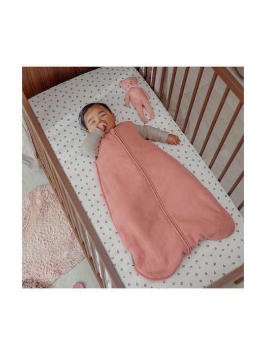 Meyco Baby Sheet Crib Flannel Fitted Pink 70x140cm