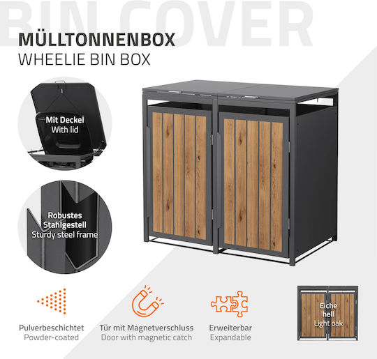 ML-Design Πλαστικός Κάδος Απορριμμάτων 240lt