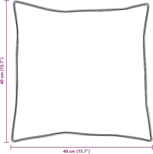vidaXL Bamboo Bed Pillow Cotton Made 40x40cm 2 Pieces