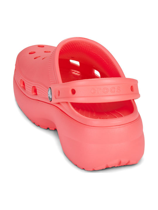 Crocs Classic Platform Clog Femei Sabot Roz