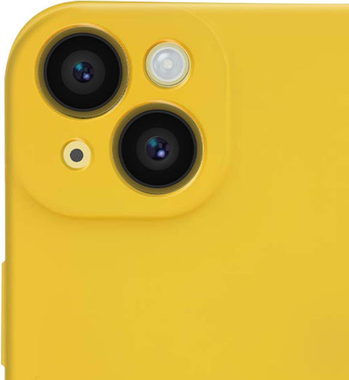 Jaym Weiche Berührung Stoßfeste Silikonhülle Für iPhone 14 Gelb