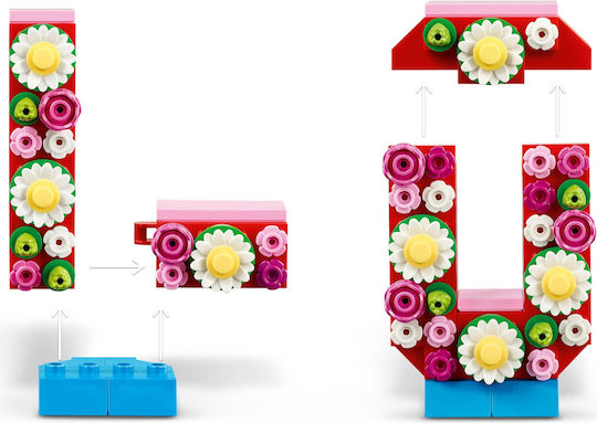 LEGO Building Blocks Love Letters - Valentine's Day for 8+ Years 345 Pieces