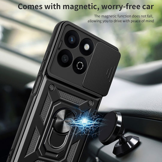 Magnetic Umschlag Rückseite Schwarz (Honor 200 Smart)